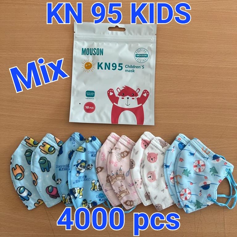 Masker Y&amp;B Care KN95 Anak / Kid 5PLY Mix Motif Earloop Izin Kemenkes Box Isi 50Pcs