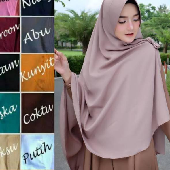 JILBAB INSTAN KHIMAR JUMBO BELAH TENGAH KUPU / KHIMAR PET JUMBO BELAH KUPU HIJAB SYARI –ITA.18Oc22g