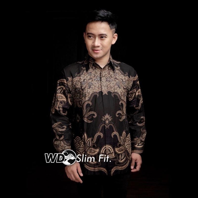 Baju Batik Pria Lengan Panjang Kemeja Pria Big Size M L XL XXL