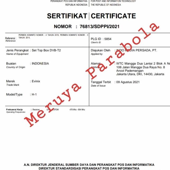 Evinix H1 New 2021 DVB-T2