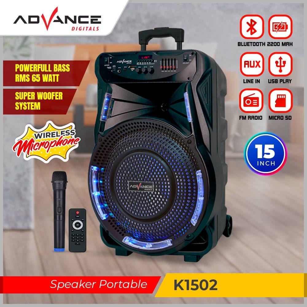 Advance Speaker Meeting Portable K1502 Bluetooth 15&quot;