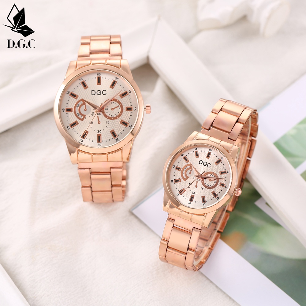 ✨DGC✨JAM TANGAN COUPLE RANTAI COUPLE WATCH FASHION PRIA WANITA JAM TANGAN MURAH CEWEK C98