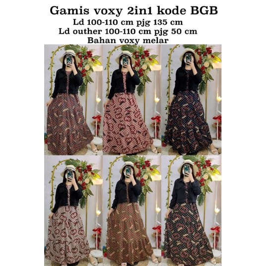 Gamis voxy Rompi lepasan kode BGB