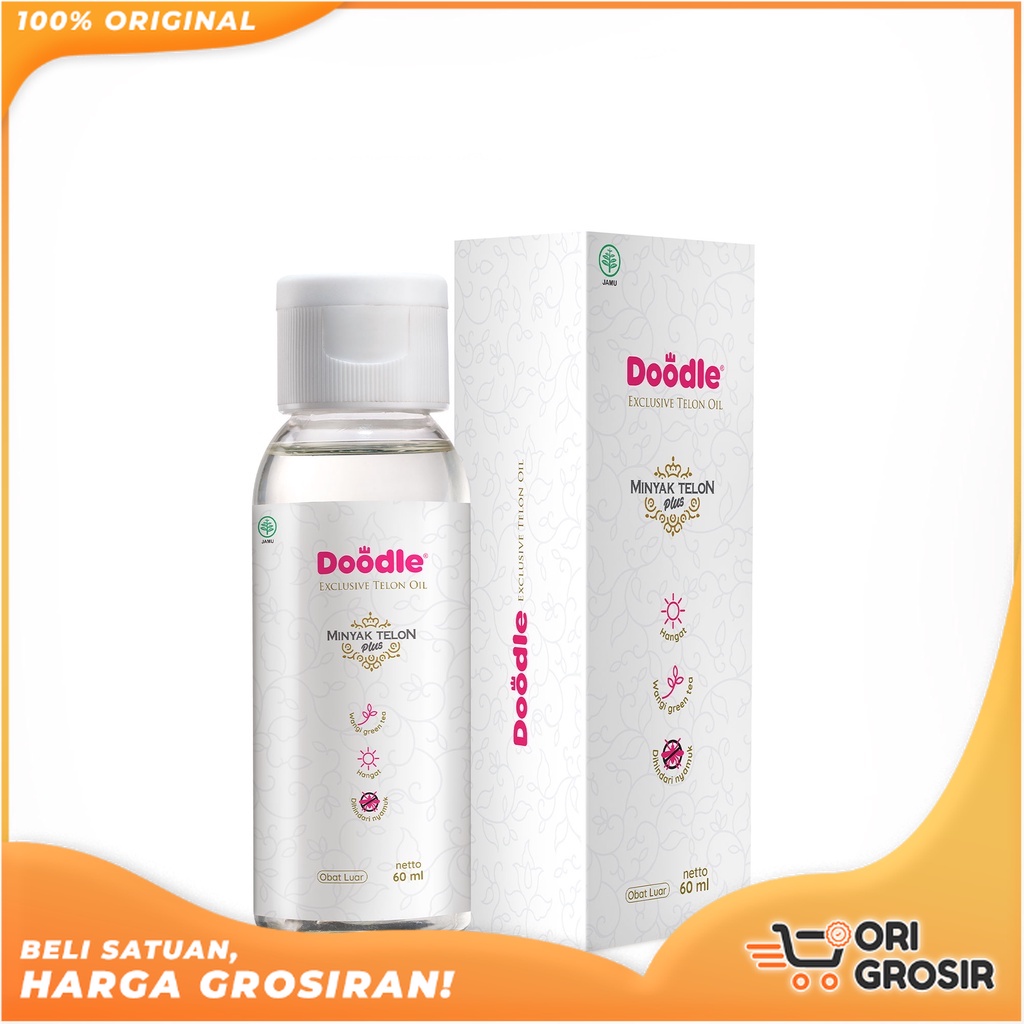 ORI Grosir Doodle Minyak Telon Plus Greentea 60ml - 100ml | Minyak Pijat untuk Bayi dan Anak