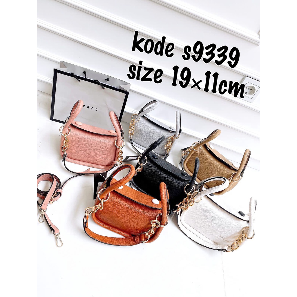 TAS SELEMPANG PE*RO KNOD STUED KODE S9339 + FREE PAPERBAG ( ADA TALI PANJANG )