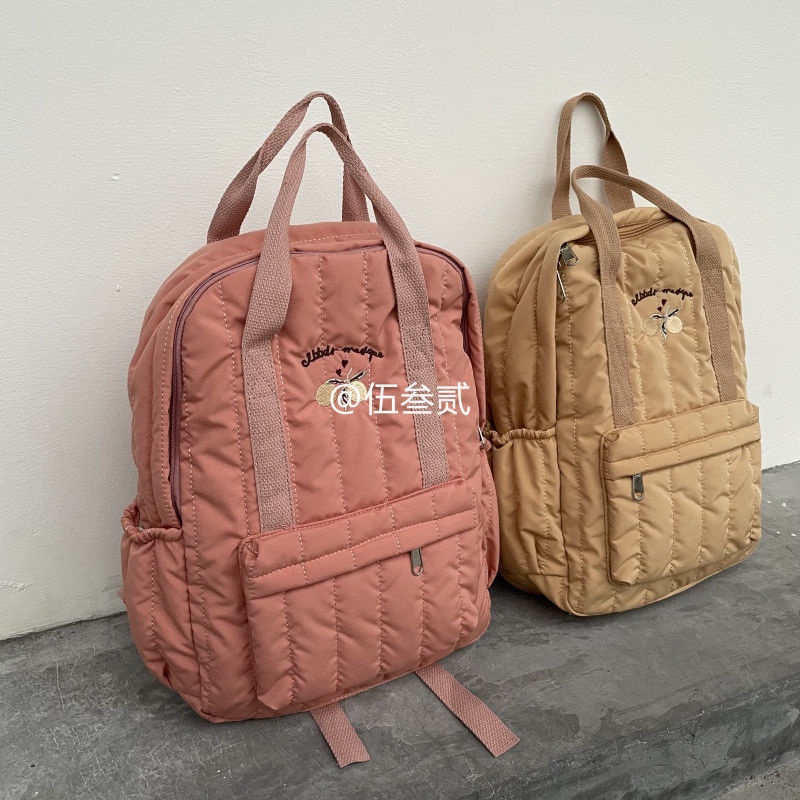 ransel mini murah tas ransel sekolah wanita korea tas ransel sekolah cewek ☃Sera Sera diimpor disesuaikan niche tas sekolah bordir ceri lembut fufu siswa ransel gadis ransel harian