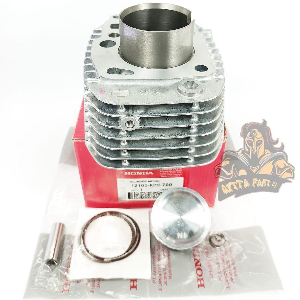 CYLINDER BLOK SEHER PISTON RING KOMPLIT HONDA KPH KUALITAS ASLI ORIGINAL HONDA AHM PRESISI TINGGAL PASANG BAHAN BERKUALITAS DAN DIJAMIN AWET KHARISMA SUPRA X 125 KIRANA