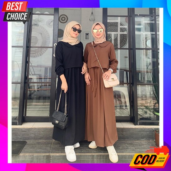 Dress Pesta Kondangan Long Dress Wanita Murah Maxy Drees Remaja Dewasa Niami Dress Remaja / Gamis