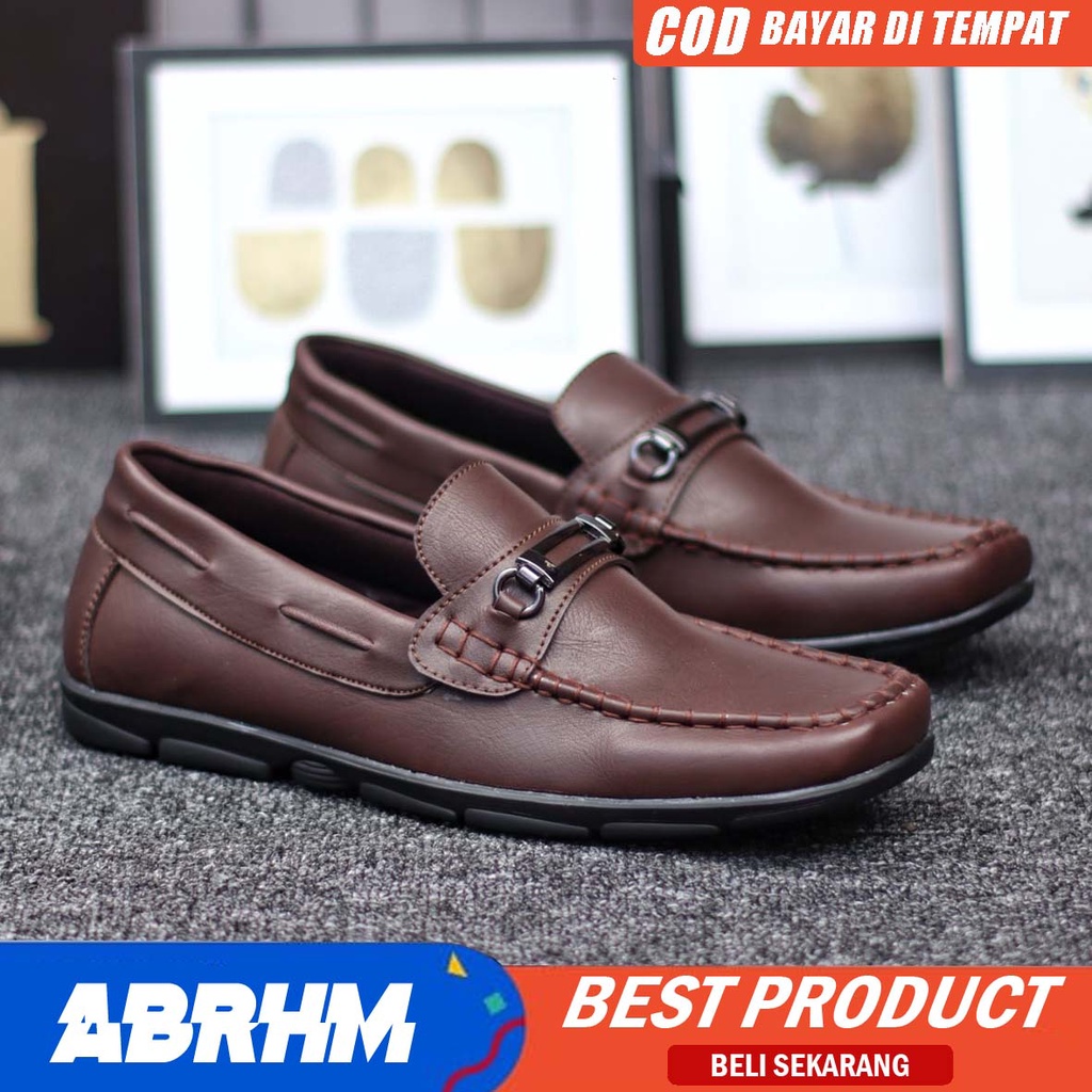 Sepatu Casual Loafers Pantofel Pria Kerja Kantor Semi Formal ABRHM lOAF