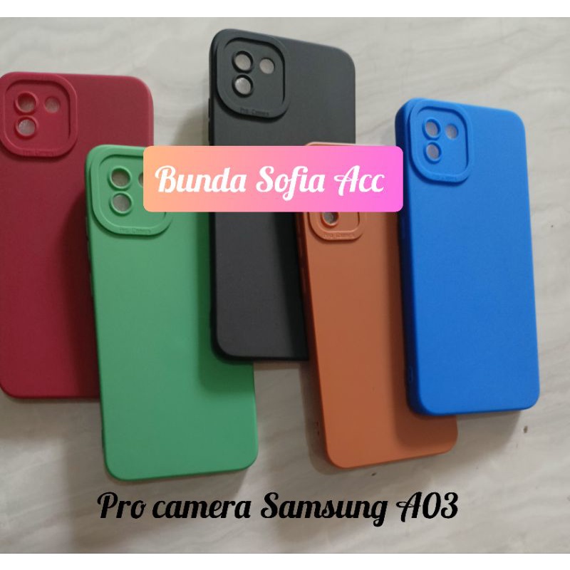 Softcase terbaru macaron procamera SAMSUNG A03 TPU Candy pro macaron