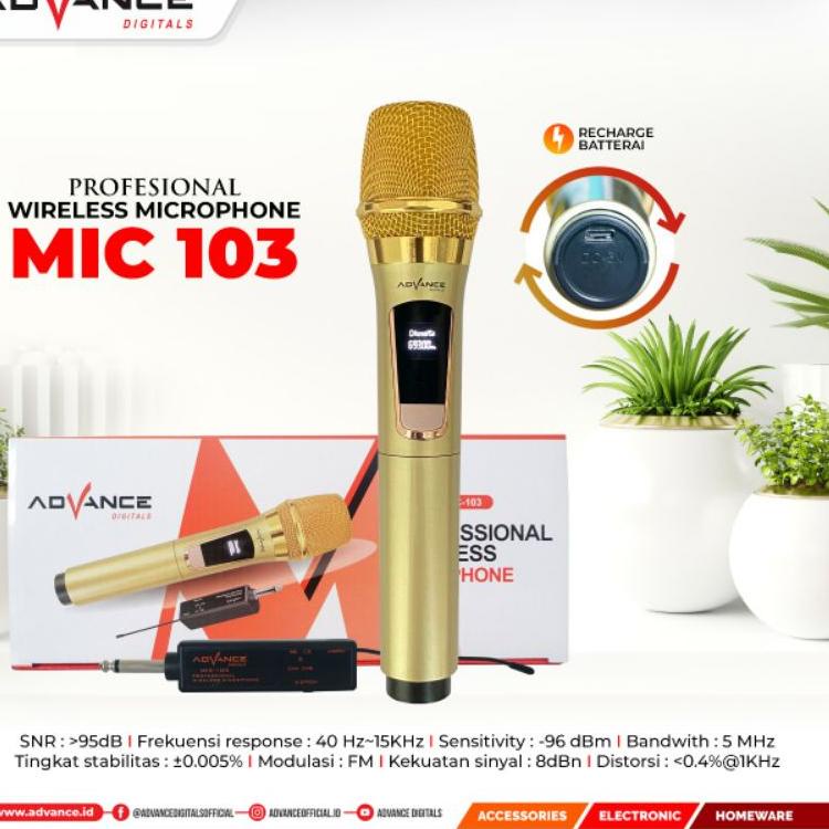 Terbaru mic wireless single advance 103 microphone advance 103