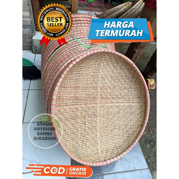 ayakan hinis bambu besar uk 60 cm / grosir anyaman bambu