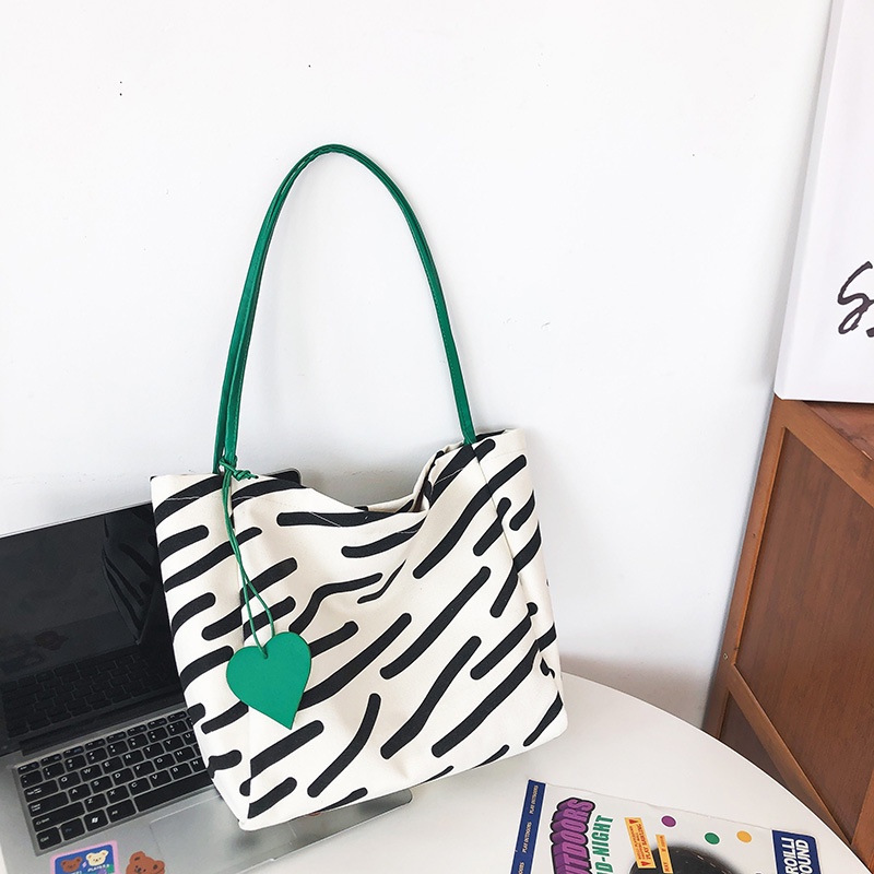 [BISA COD] T8989 Tas Canvas Tas Selempang Wanita Korea Tote Bag Sling Bag Perempuan Tahan Air Stylish