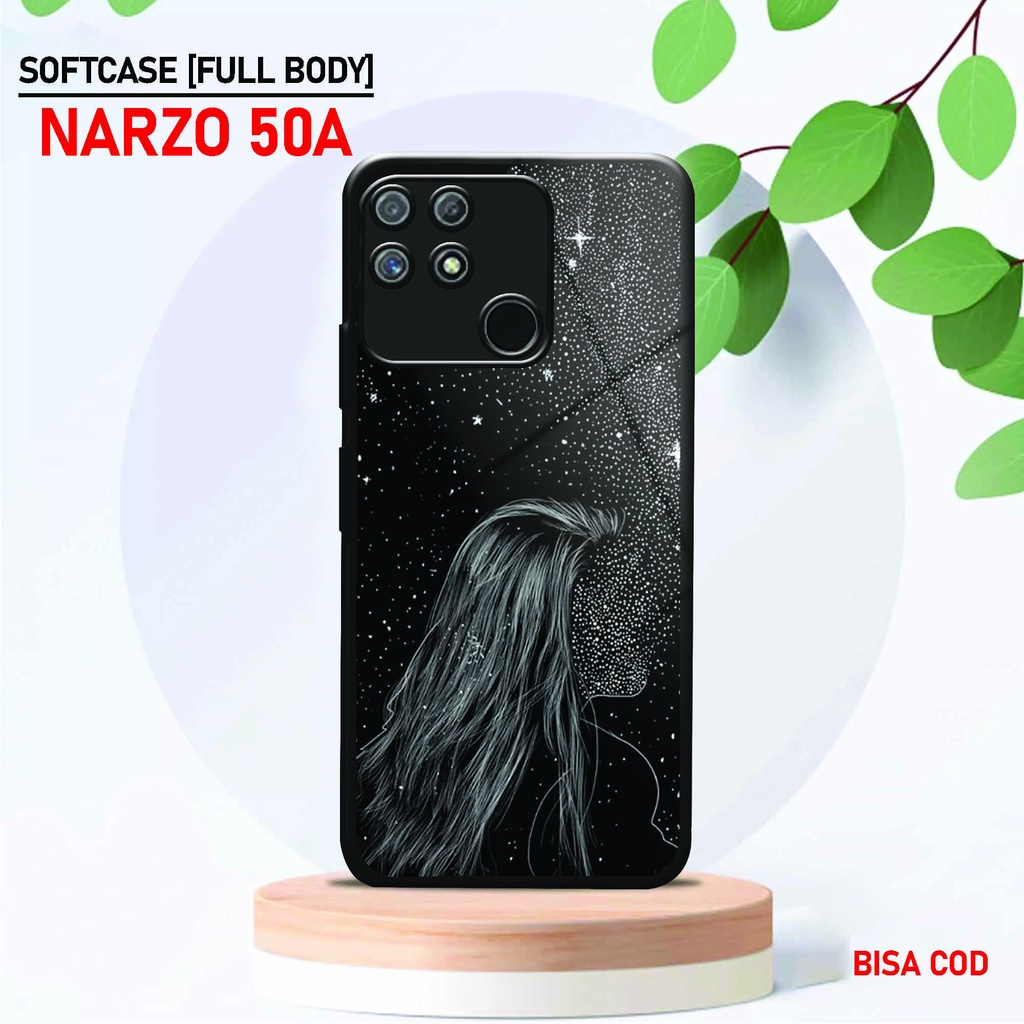 Softcase Kaca Kilau Realme Narzo 50A - ( SC 29 ) Case Full Body Realme Narzo 50A - Silikon Glossy Re