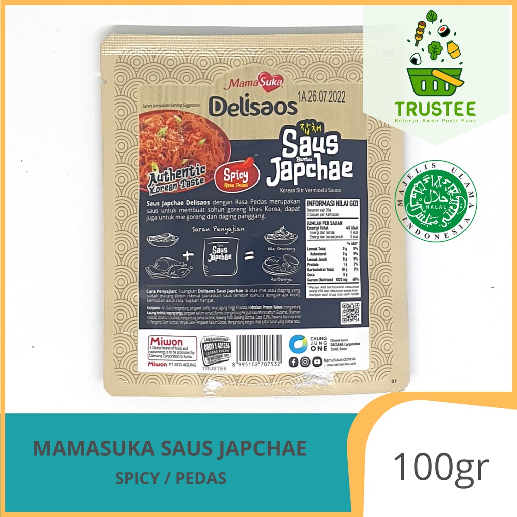 Saus Japchae / Stir Vermicelli MamaSuka Delisaos Sauce saos Bumbu Korea 100 gr