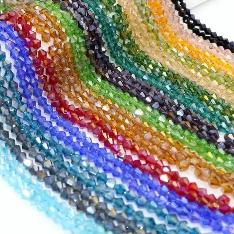 Kristal Ceko Kerucut | Bicone | Diamond uk 4mm