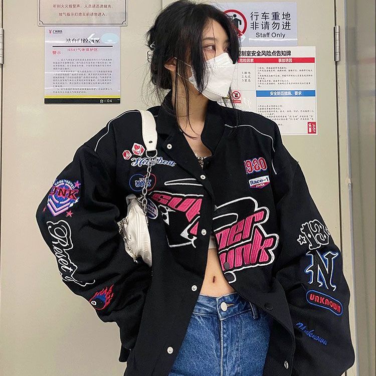 [ COD ]JAKET BASEBALL/ VINTAGE/ KOREAN STYLE/ OVERSIZE/ JAKET BASEBALL WANITA/ PAKAIAN WANITA/jaket 