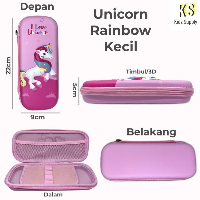 

Kotak Tempat pensil BT21 anak perempuan hardcase 3D Frozen Unicorn