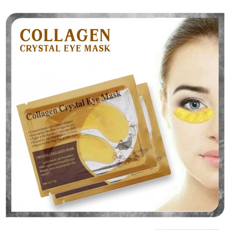 1 PASANG Masker Mata COLLAGEN CRYSTAL GOLD EYE BAG MASK EYEMASK Kantong Black Panda Anti Aging Wrinkle Emas