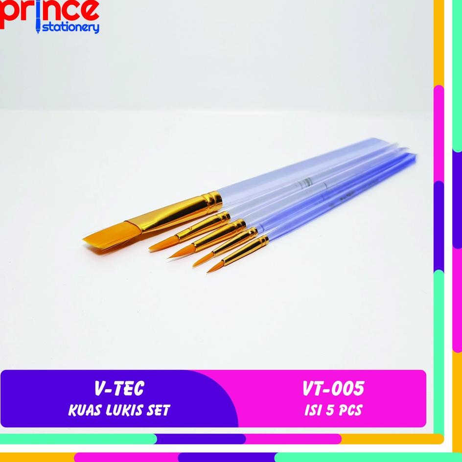 

V-TEC KUAS LUKIS SET VT-005 ISI 5 PCS っ