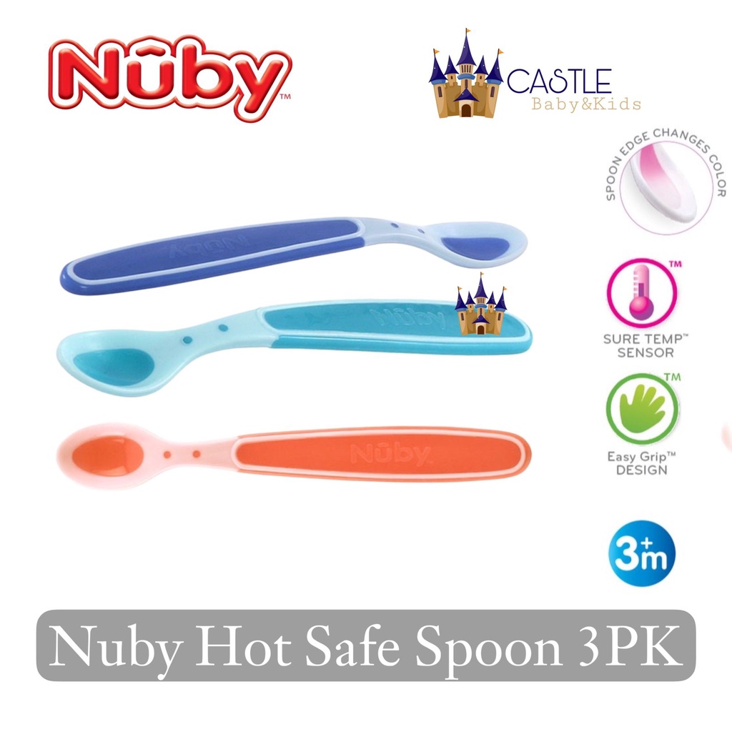 NUBY - Sure Temp Sensor - Hot Safe Spoons - Sendok Bayi Temperatur