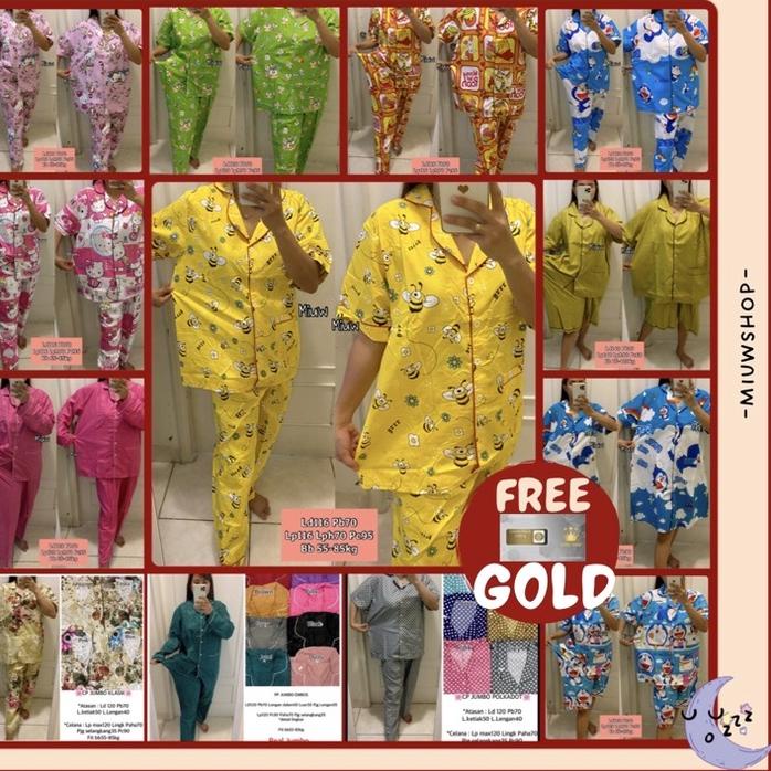 BISA COD ✔️PIYAMA WANITA JUMBO| BAJU TIDUR KANCING DEPAN WANITA MENYUSUI BUSUI | IBU HAMIL MENYUSUI 