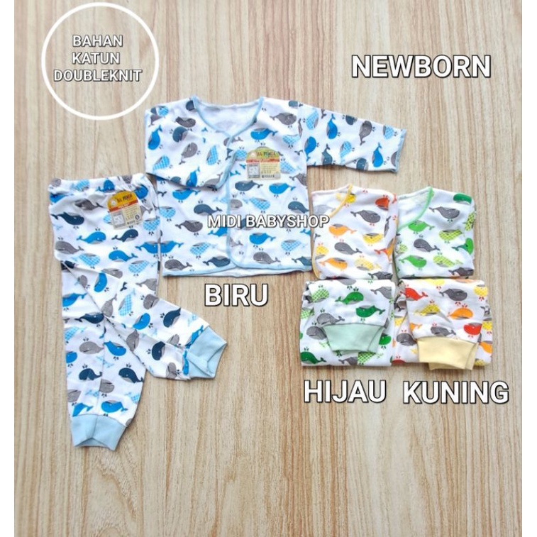 Setelan Baju Bayi Panjang Baru lahir Motif Saffenda Baby SNI