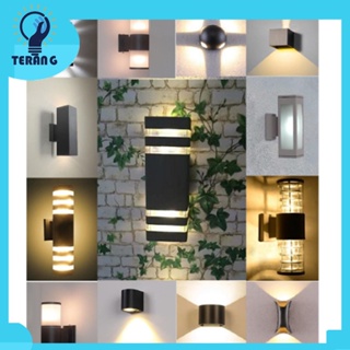 Lampu Dinding Pilar Outdoor Besar Wall Lamp Minimalis Kotak 2 Arah