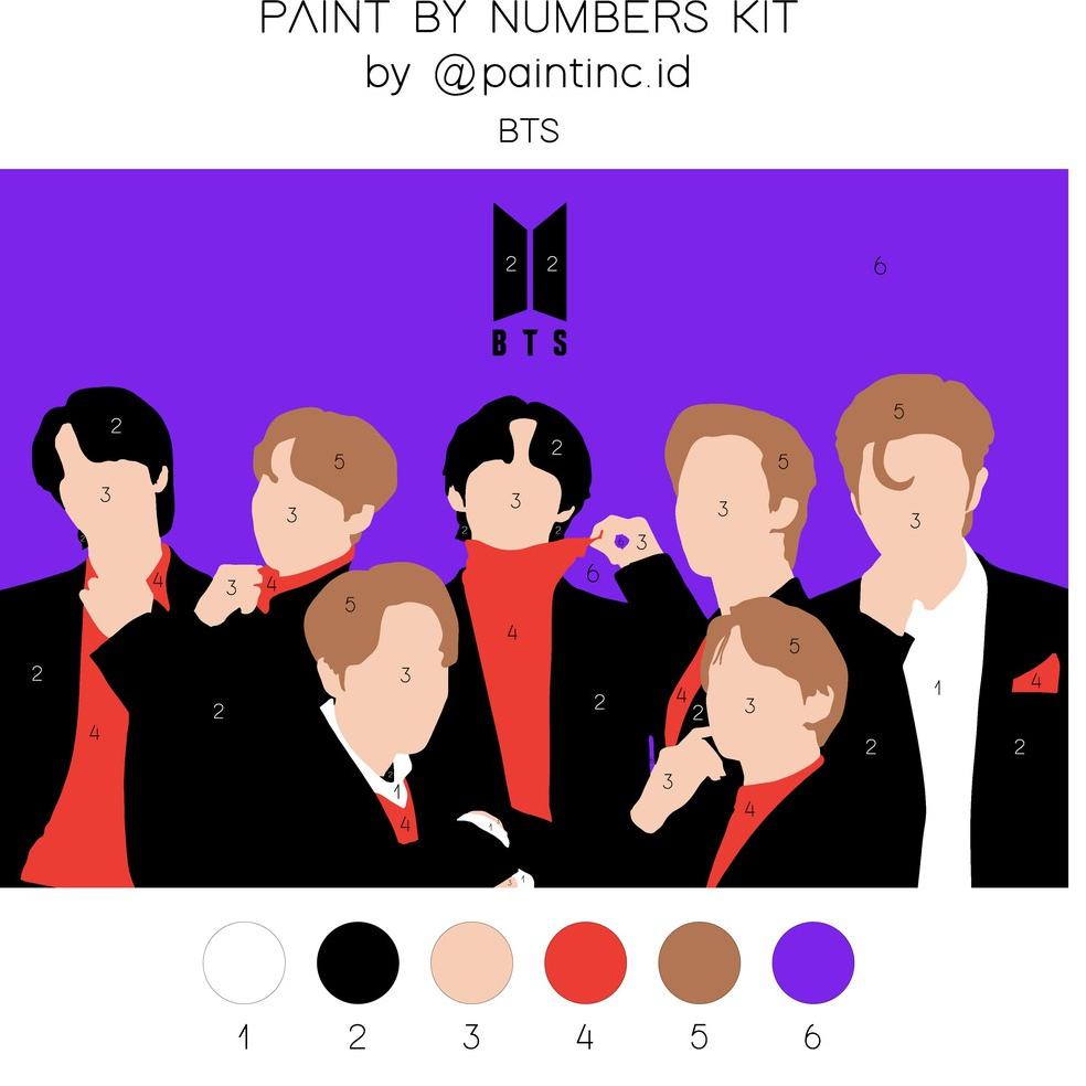 

(PROMO LQS52) Paint by Numbers Kit: BTS | Paint Inc. ID | Painting Kit | Paint by Number | Paint Kit ❇
