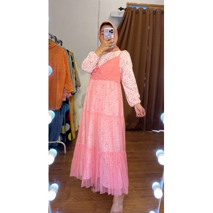 hawa maxi, gamis import premium, gamis vivorie ori, dress bangkok, gamis mewah, dress tile import