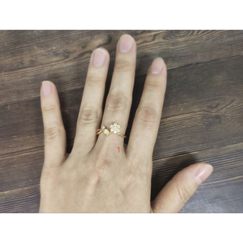 Fifi Fashion Cincin Fashion Cantik Model Perhiasan Lapis Emas 18K C0020