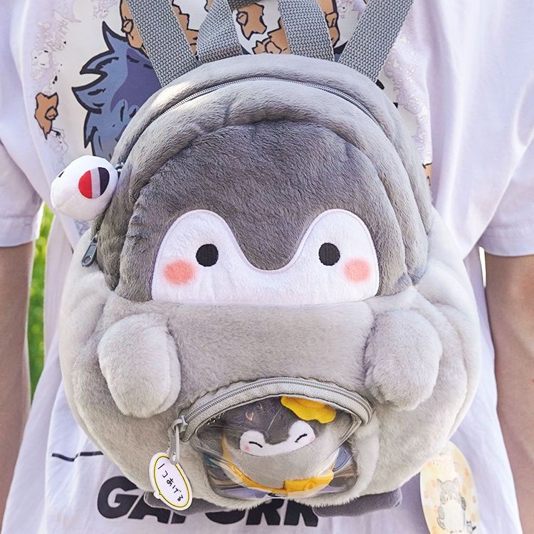 ▽Sera impor energi Jepang penguin boneka mewah ransel gadis mahasiswa kartun kasual tas kecil lucu tas sekolah