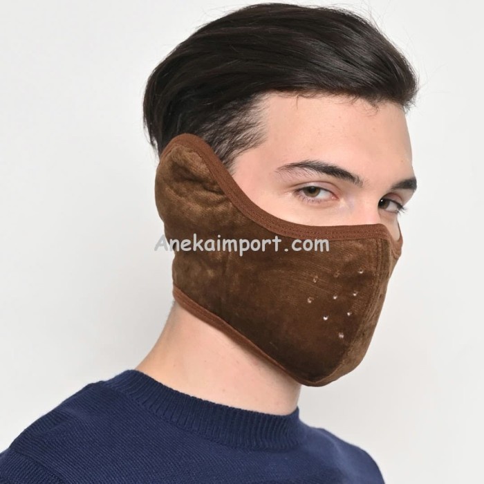 Scarf Earmuff Masker Wajah Musim Dingin Penutup Telinga Musim Dingin Thermal