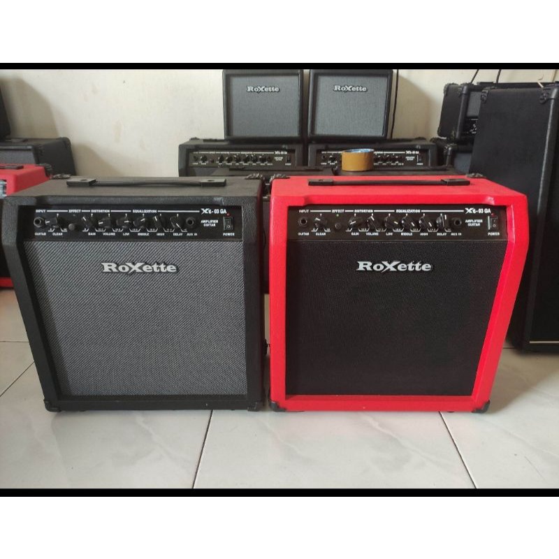 Ampli gitar Roxette 8inch original garansi 1th termurah bisa main 2gitar bersamaan & ada input mic