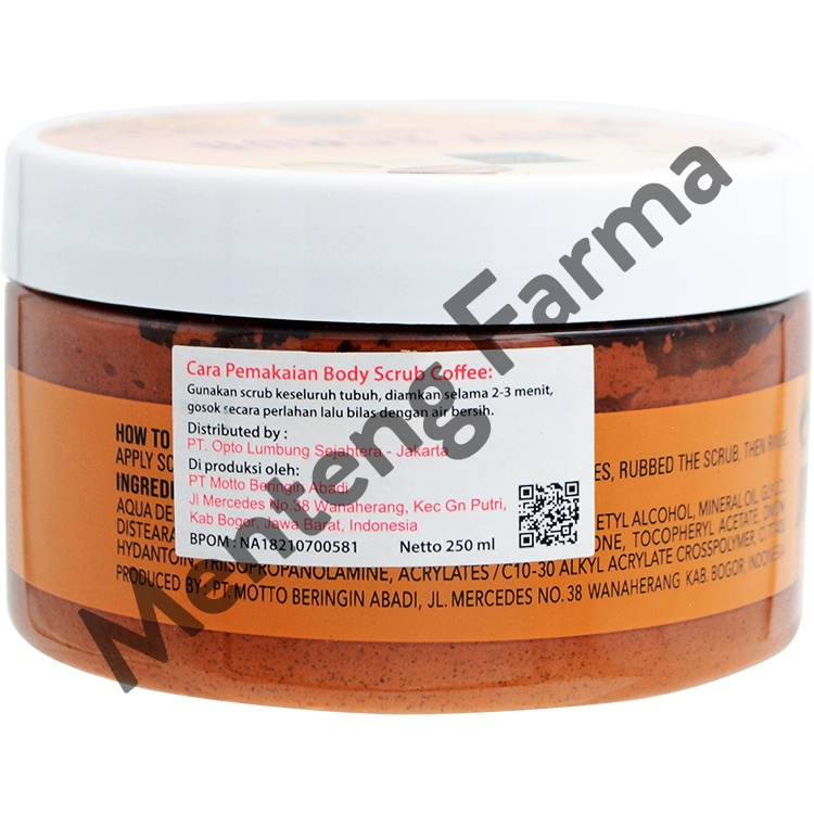 Scarlett Whitening Body Scrub Coffee 250 ML - Lulur Mandi Untuk Mencerahkan