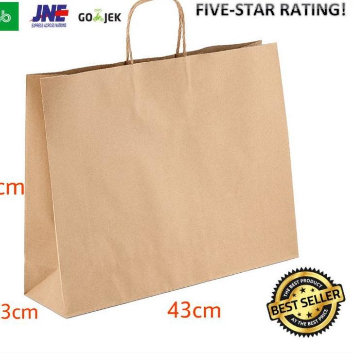 

Kekinian !! Paperbag XXL Polos besar, jumbo, tas kertas, 20 pcs /tas belanja, goodie bag, shopping bag , ホン