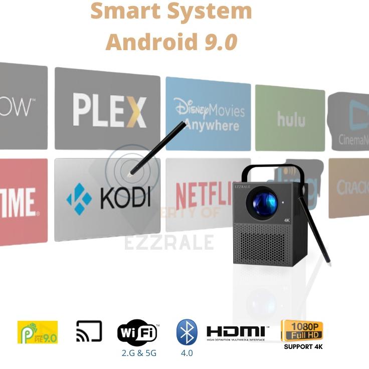 TrxHh6H1--EZZRALE Mini EZY2+ Smart Projector with Stylus 1080P FHD 150ANSI 4K Support