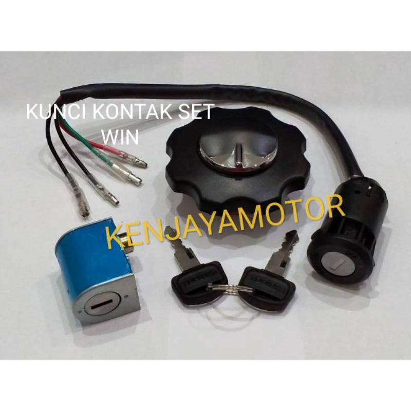 KUNCI KONTAK SET KOMPLIT ASSY WIN PLUS TUTUP TANGKI DAN KUNCI STANG