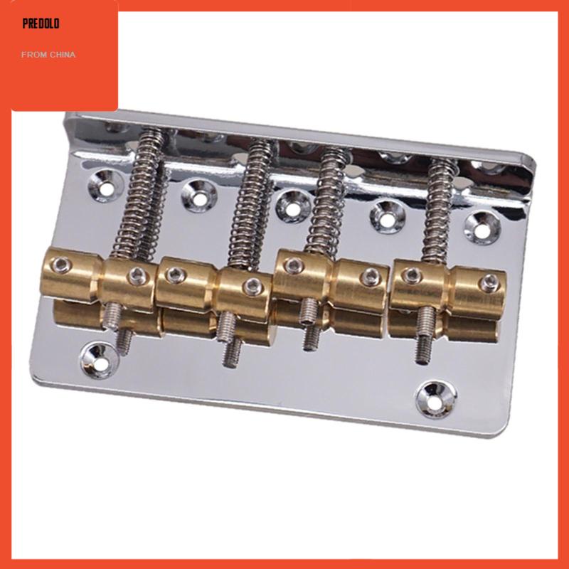 4 Senar Bass Bridge Pengganti Bagian Tailpiece Fixed String Spacing Adjustment