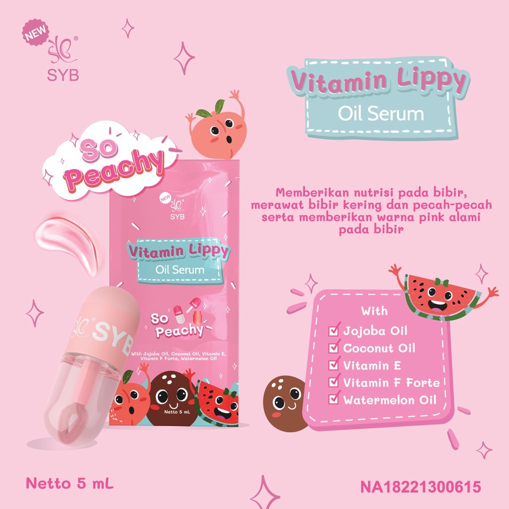 Jual SYB VITAMIN LIPPY LIP SERUM OIL SERUM LIP OIL SERUM 5ML Shopee
