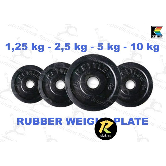 KETTLER RUBBER PLATE 5 KG - PIRINGAN DUMBEL BARBEL KARET BEBAN