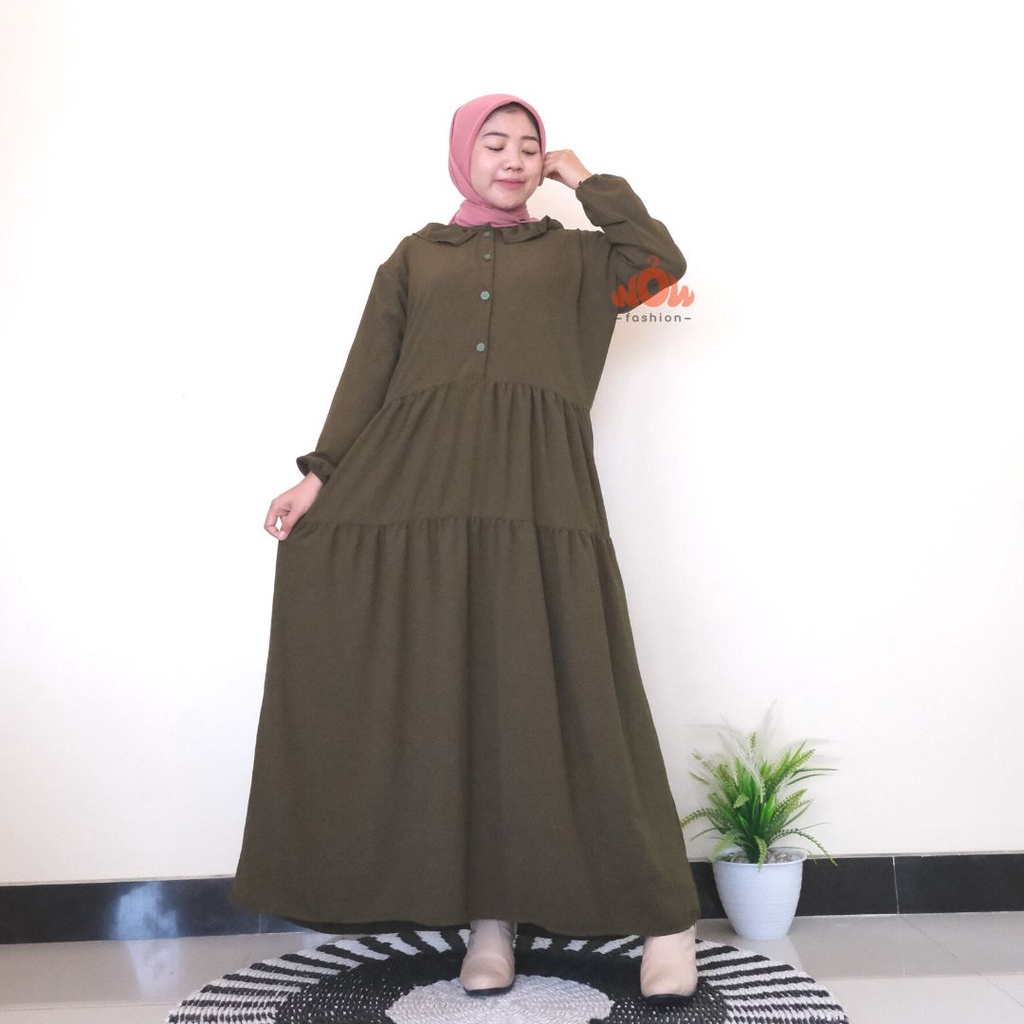 DRESS AIRA CRENKLE AIRFLOW WANITA / DRESS MUSLIM