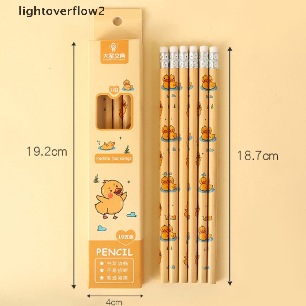 (lightoverflow2) 10pcs / Set Pensil HB Motif Kartun Lucu Untuk Hadiah Ulang Tahun Anak Tk