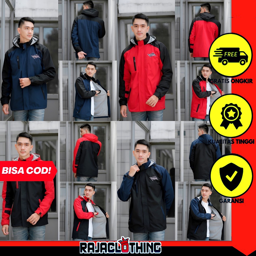 RCL - JAKET HOODIE OUTDOOR PRIA WANITA ALANZO BULFARO WATERPROOF PARASUT ORIGINAL AUTDOR