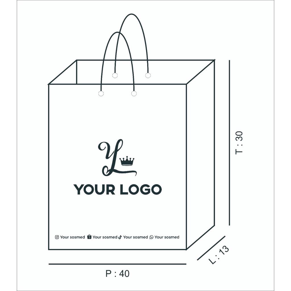 

PAPERBAG PUTIH SABLON CUSTOMSIZE (P25XL10XT30) / PAPERBAG KRAFT PUTIH / PAPERBAG BUTIK / PAPERBAG DISTRO / PAPERBAG FASHION / TAS KERTAS / PACKAGING BAJU