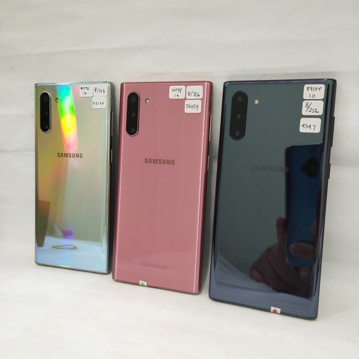 [ Hp / Handphone ] Samsung Note 10 Ram 8/256 Garansi Resmi Sein Fullset Original Bekas / Second /