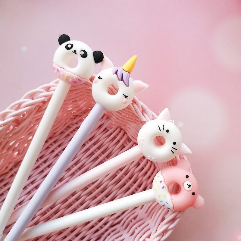 

♥️ Pulpen / Bolpen / Bolpoin Gel Karakter Donat Animal Unicorn Kucing Panda Lucu Imut ♥️