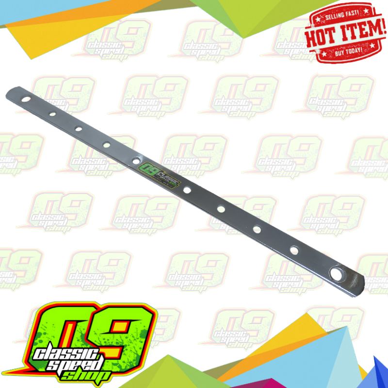 

Plat Tebal Penggaris brecket standhub serba guna dll tebal 3mm panjang 39 cm