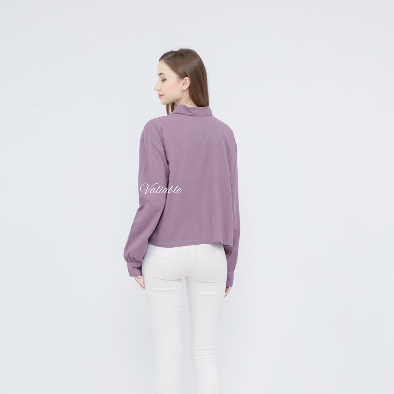 Emira Basic Shirt Linen Crinkle Valiable (M-XXL)