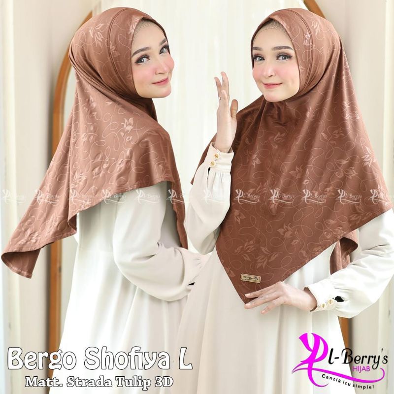 El Berrys Hijab / Jilbab / Kerudung / Bergo Instan Soft Pet Motif Shafiya Original All Size
